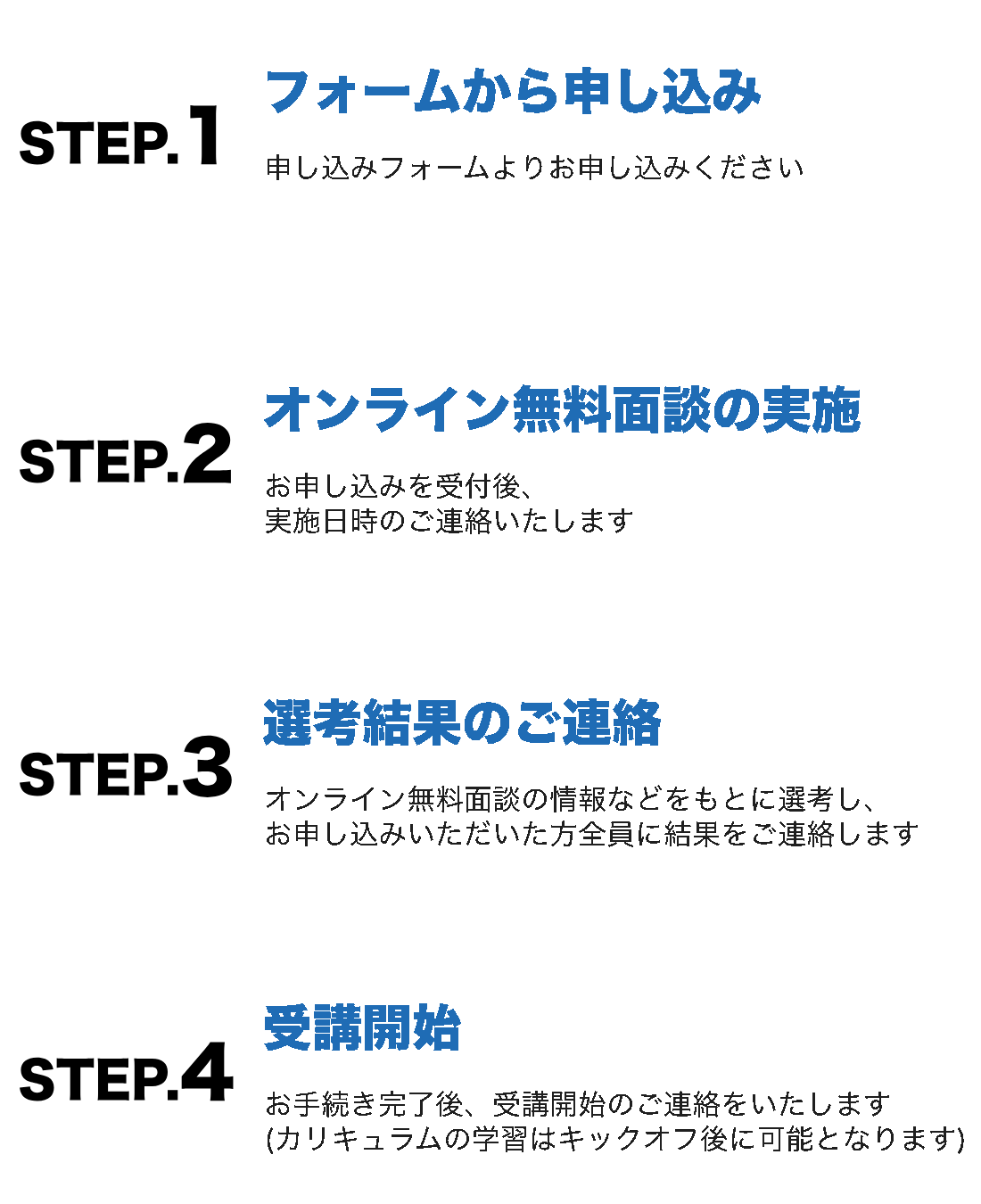 受講開始までの流れ